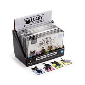 Lucky the Black Cat Schwarze Katze Magnetische Lesezeichen Set