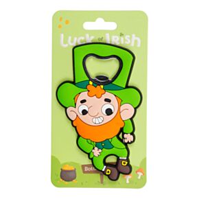 Glück der Iren Leprechaun Kobold PVC-Flaschenöffner
