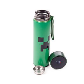Minecraft Creeper Isolierflasche mit Digital-Thermometer 450ml