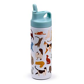 Feline Fine Katze Isolierflasche mit Flip Top500ml