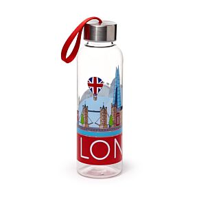 London Icons Panorama Wasserflasche mit Metalldeckel 500ml London Icons Panorama Wasserflasche mit Metalldeckel 500ml