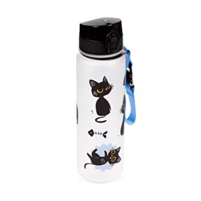 Lucky the Black Cat Schwarze Katze Pop-Top bruchsichere Wasserflasche 600ml