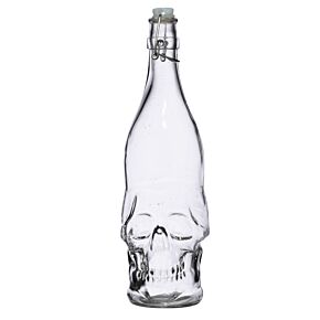 Skulls & Rosen Totenkopf & Rosen Glas-Wasserflasche 1L Skulls & Rosen Totenkopf & Rosen Glas-Wasserflasche 1L