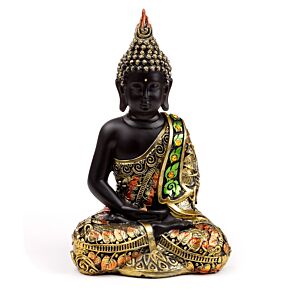 Thai-Buddha Kontemplation Schwarz-Gold 