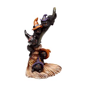 Witches Black Cat Kletternde Katzen auf Hexenbesen Witches Black Cat Kletternde Katzen auf Hexenbesen