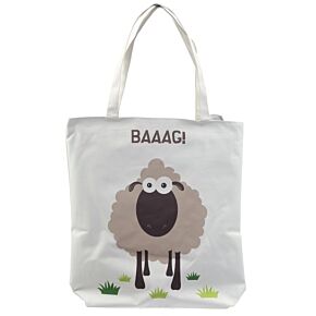 BAAAG Schaf Reißverschluss-Baumwolltasche