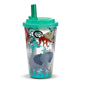 Zooniverse Zootiere Becher mit Deckel & Flip-Strohhalm 500ml Zooniverse Zootiere Becher mit Deckel & Flip-Strohhalm 500ml