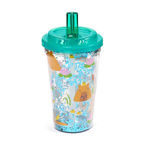 Capybara Wasserschwein Becher mit Deckel & Flip-Strohhalm 500ml Capybara Wasserschwein Becher mit Deckel & Flip-Strohhalm 500ml