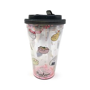 Pusheen the Cat Katze Sushi Club Doppelwandiger Trinkbecher mit Flip-Strohhalm 500ml Pusheen the Cat Katze Sushi Club Doppelwandiger Trinkbecher mit Flip-Strohhalm 500ml