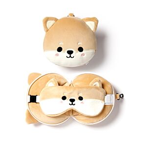 Relaxeazzz Shiba Inu Hund Plüsch Reisekissen & Schlafmaske Relaxeazzz Shiba Inu Hund Plüsch Reisekissen & Schlafmaske