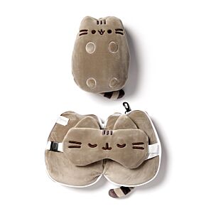 Relaxeazzz Pusheen the Cat Katze Plüsch Reisekissen & Schlafmaske
