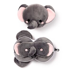 Relaxeazzz Adoramals Janu the Elefant Plüsch Reisekissen & Schlafmaske