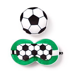 Relaxeazzz Fußball Plüsch Reisekissen & Schlafmaske