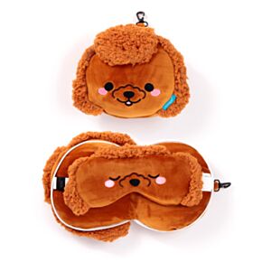 Relaxeazzz Adoramals Gigi the Toy Poodle Zwergpudel Reisekissen & Schlafmaske 