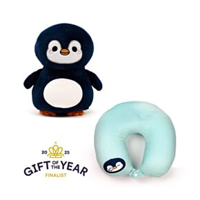 Swapseazzz Adoramals Ocean Meerestiere Pinguin 2 in 1 Reisekissen & Plüschtier