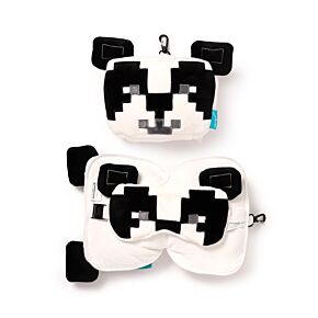 Relaxeazzz Minecraft Panda Plüsch Reisekissen & Schlafmaske
