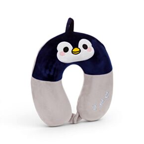 Relaxeazzz Adoramals Chip the Penguin Pinguin Kinder-Reisekissen aus Memory-Schaumstoff