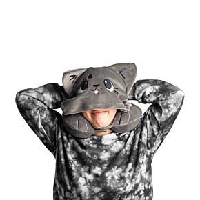 Hoodeazzz Beans & Co Pepper the Cat Katze Plüsch Memoryschaum-Reisekissen & Kapuze