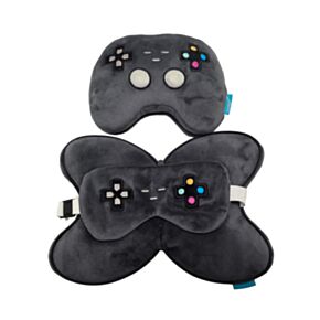 Relaxeazzz Game Over Game Controller Plüsch Reisekissen & Schlafmaske