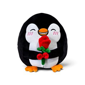 Squidglys J'Adoramals Penguin rote Rose Plüschfigur