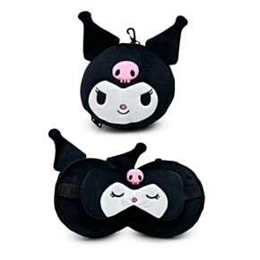 Relaxeazzz Kuromi Hello Kitty Hase Plüsch Reisekissen & Schlafmaske
