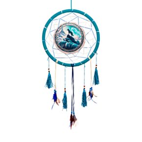 Geist des Wolfrudels Traumfänger 33cm