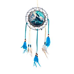 Geist des Wolfrudels Traumfänger 16cm