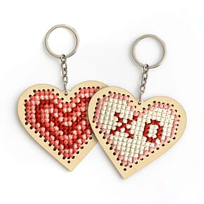 Amore Kreuzstich Herz DIY Schlüsselanhänger