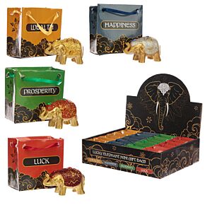 Glückselefant Gold Metalleffekt Glitzer in Geschenkverpackung 3cm Glückselefant Gold Metalleffekt Glitzer in Geschenkverpackung 3cm