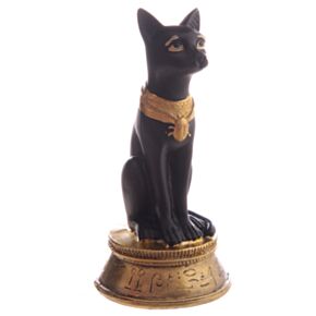Ägypten Bastet mit Skarabäus-Halskette Schwar-Gold
