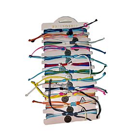 Bunte Freundschaftsarmbänder mit Smiley Anhänger