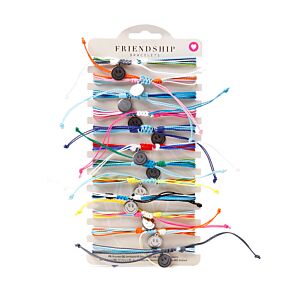 Bunte Freundschaftsarmbänder mit Smiley Anhänger