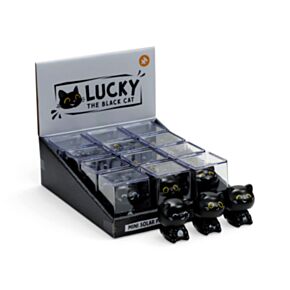 Lucky the Black Cat Katze Mini Solar Pal Wackelfigur