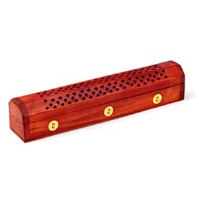 Mangoholz-Räucherbrenner-Box Dekorative Yin & Yang Inlays