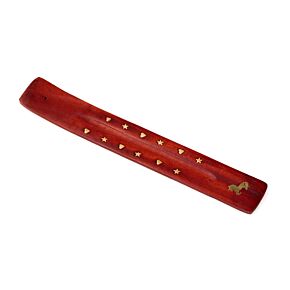 Mangoholz-Räucherstäbchenhalter Einhorn-Inlay