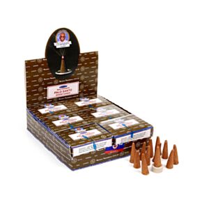 Satya Palo Santo Nag Champa Dhoop Räucherkegel mit Keramikhalter