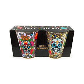 Day of the Dead Tag der Toten Schnapsgläser 2er-Set (50ml)