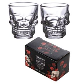 Skulls & Roses Totenkopf & Rosen Schnapsgläser 2er-Set 60ml