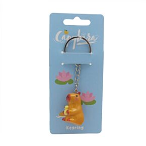 Capybara Wasserschwein mit Ente Schlüsselanhänger