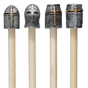 Mittelalter Ritter Bleistift mit Helm-Topper