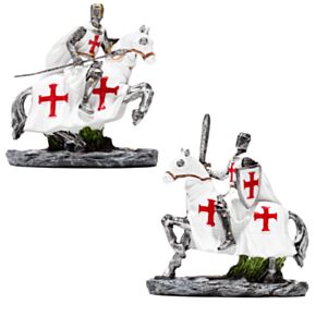 Mittelalter Kreuzritter Ritter zu Pferd Verteidiger Statue