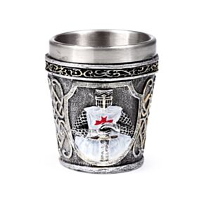 Weißer Ritter Dekoratives Schnapsglas 