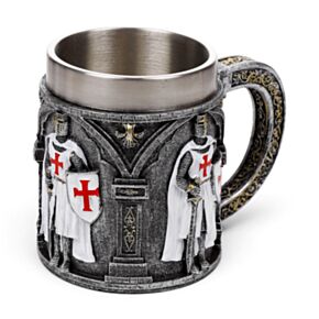 Mittelalter Ritter mit Schwert & Schild dekorativer Krug