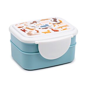 Feline Fine Katzen Stapelbare Bento-Lunchbox mit Besteck & Clipverschluss