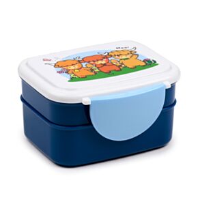 Adoramals Highland Coo Kuh Stapelbare Lunchbox mit Besteck & Clipverschluss