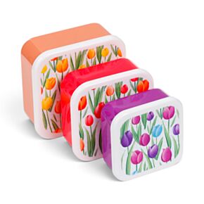 Tulips Tulpen Lunchboxen Brotdosen 3er-Set S/M/L