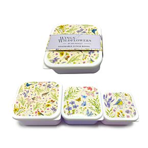  Jan Pashley Wings & Wildflowers Vögel & Wildblumen Lunchboxen Brotdosen 3er-Set S/M/L