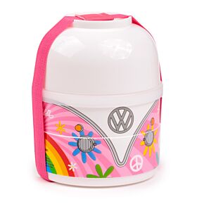 Volkswagen VW T1 Bus Bulli Sommer Runde Stapelbare Bento-Lunchbox mit 3 Fächern