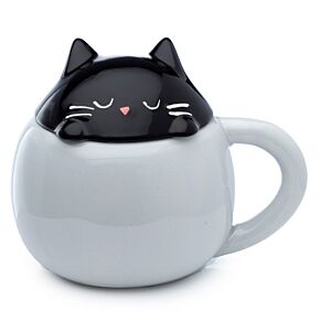 Feline Fine Katze Tasse mit Tier-Deckel Feline Fine Katze Tasse mit Tier-Deckel