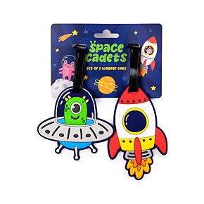 Space Cadets Weltraum Astronaut PVC-Kofferanhänger 2er-Set